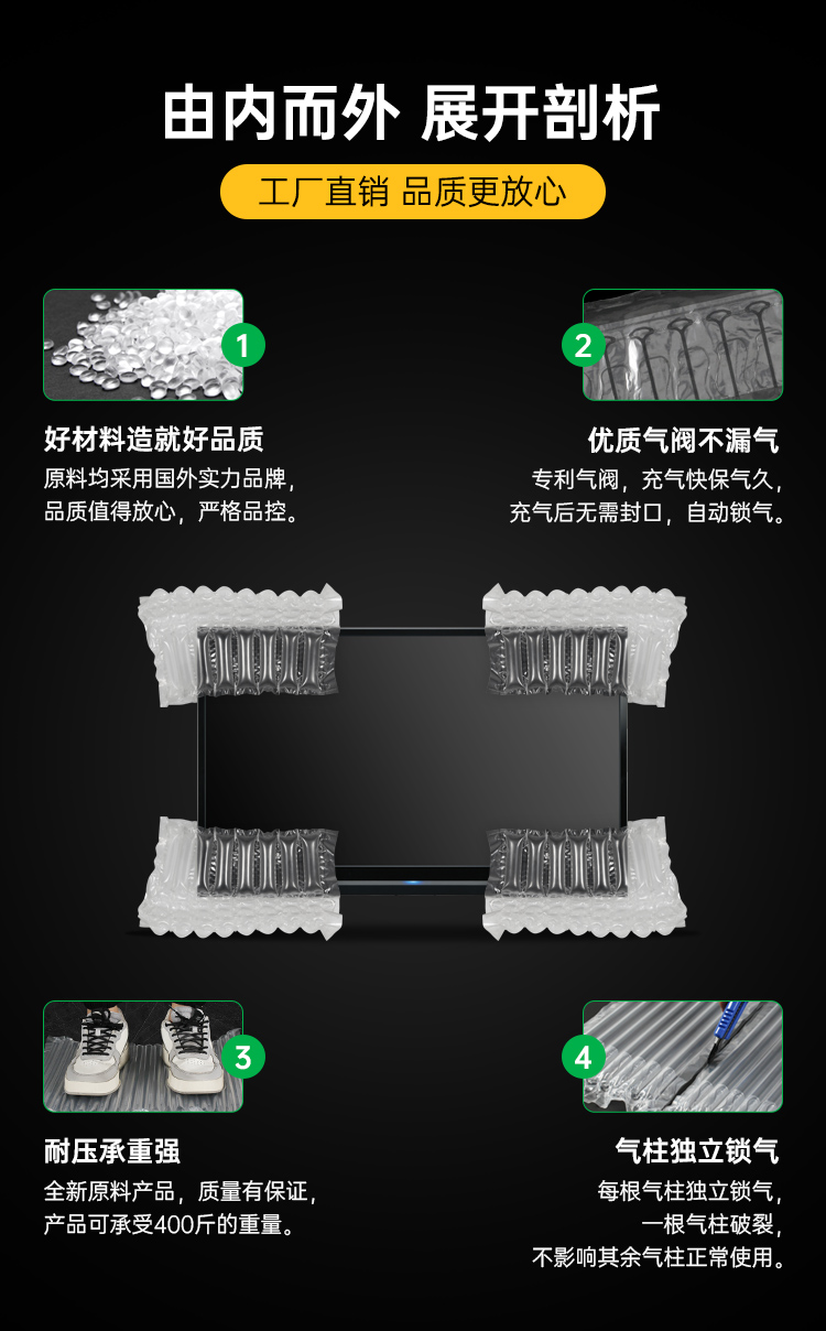 电视机显示器保护气柱袋